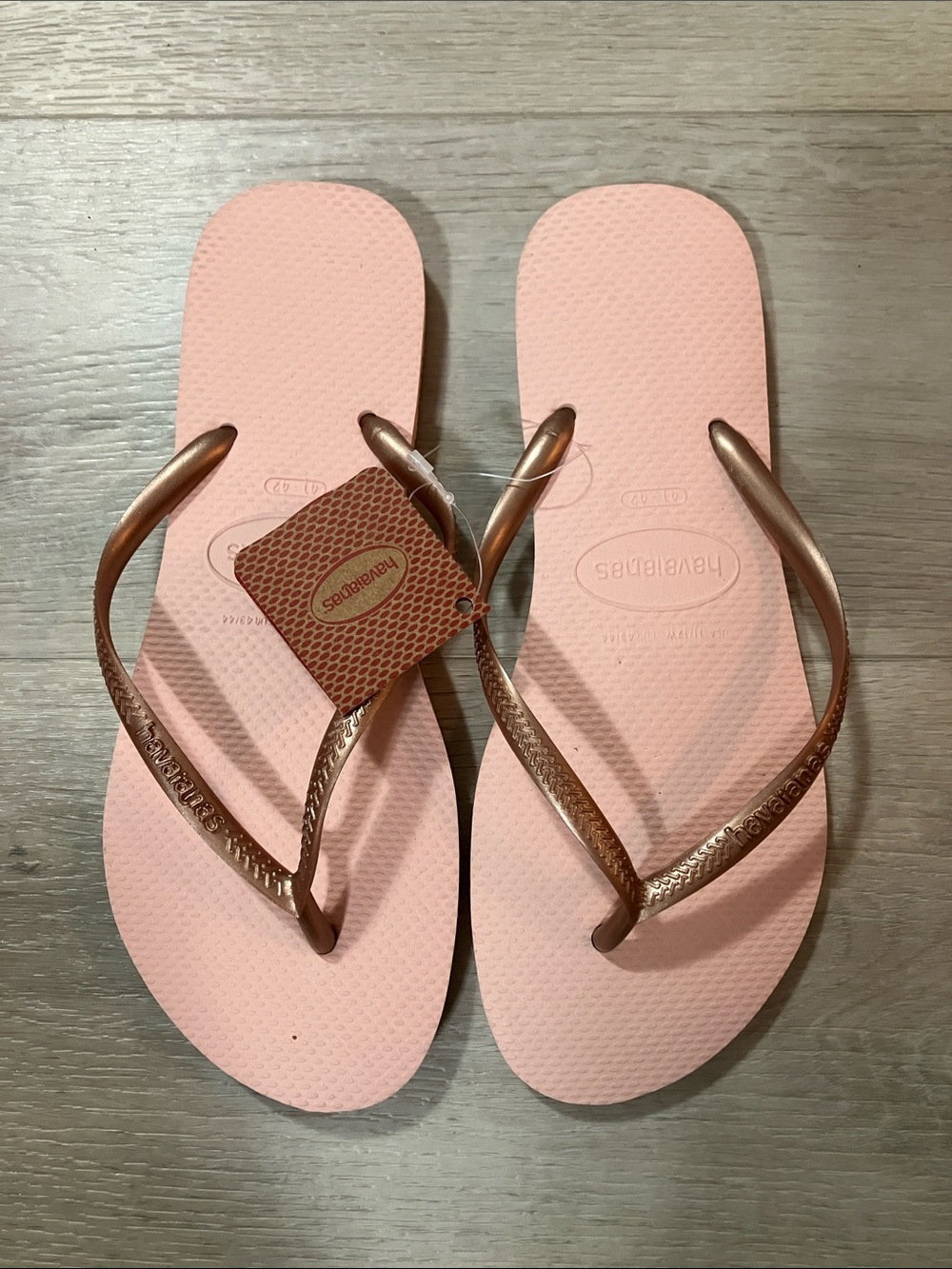 Havaianas , women’s 11 , eu 41/42 , new with tags , rose flip flips